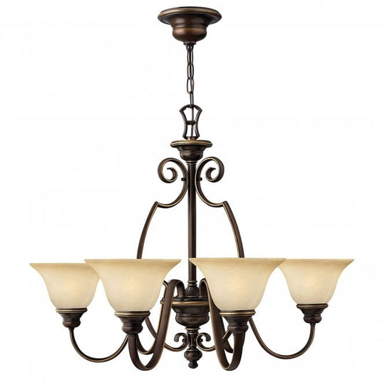 Cello 6Lt Chandelier Antique Bronze