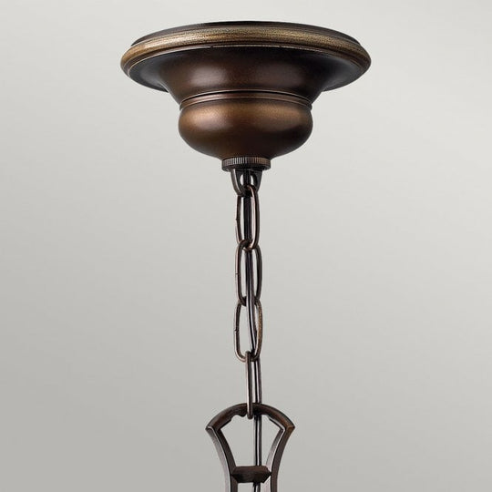 Cello 6Lt Chandelier Antique Bronze