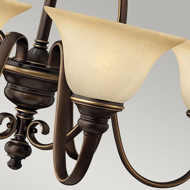 Cello 6Lt Chandelier Antique Bronze