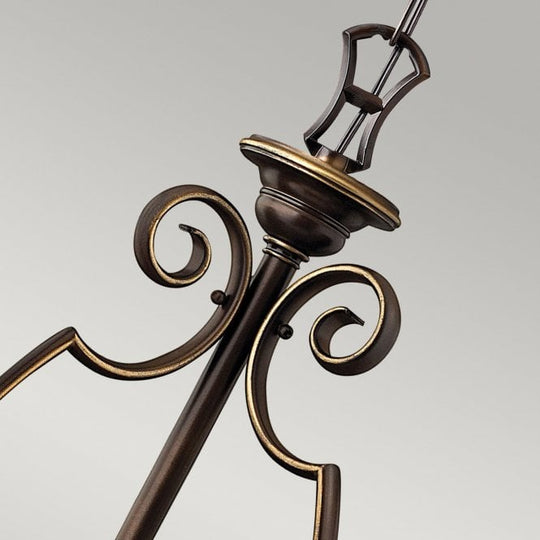Cello 6Lt Chandelier Antique Bronze