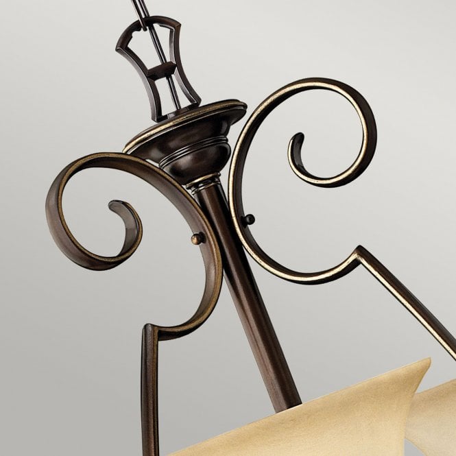 Cello 9Lt Chandelier Antique Bronze