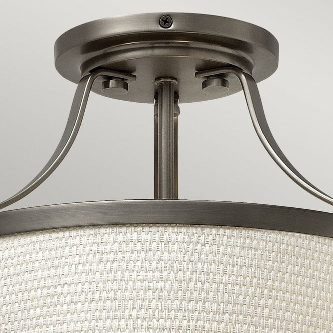 Charlotte Semi-Flush Antique Nickel