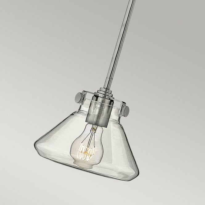 Congress Clear Glass Pendant Chrome