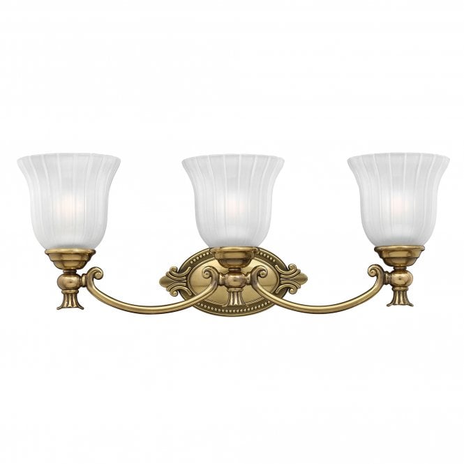 Francoise 3Lt Above Mirror Light Burnished Brass
