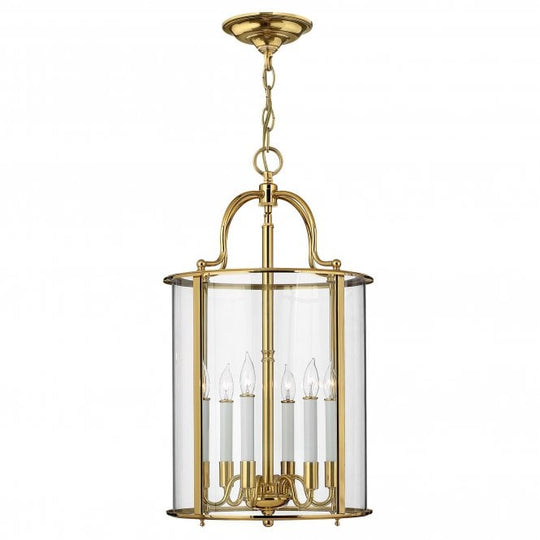 Gentry Large Pendant Polished Gold or Brass