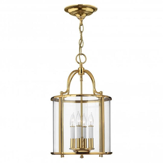 Gentry Medium Pendant Polished Gold or Brass