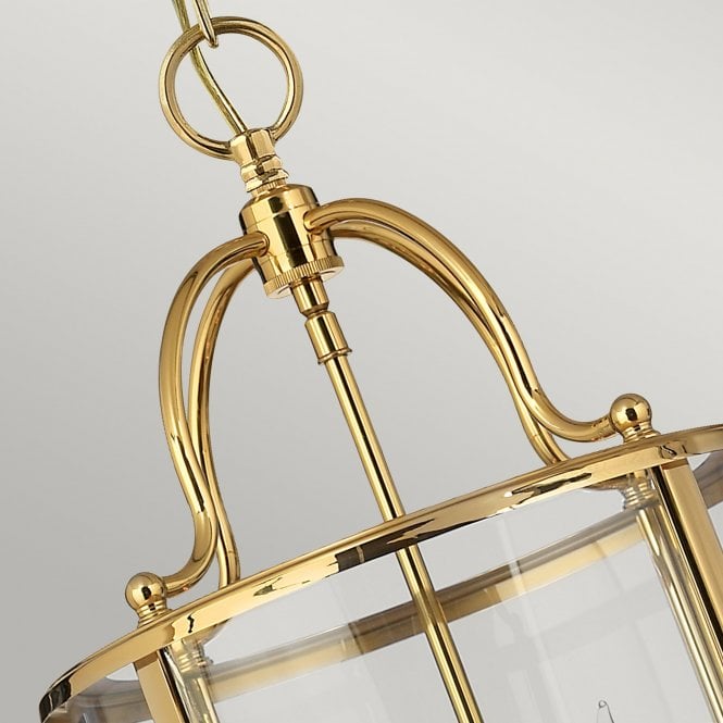 Gentry Medium Pendant Polished Gold or Brass