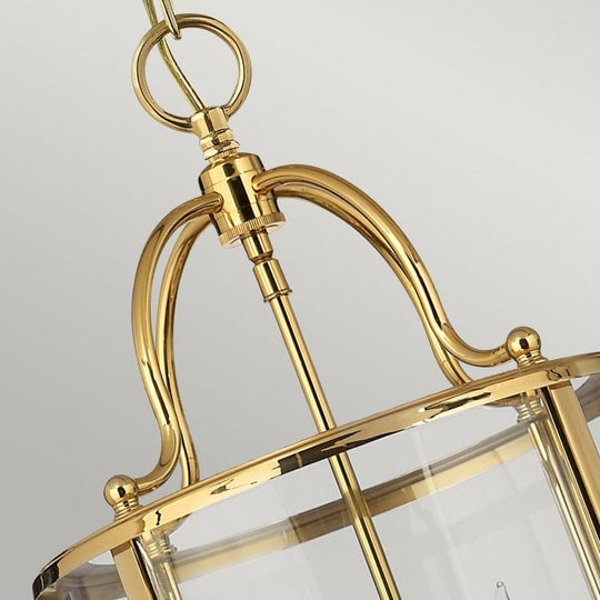 Gentry Medium Pendant Polished Gold or Brass