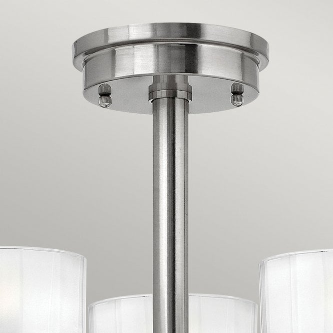 Merdian 3Lt Semi-Flush Brushed Nickel