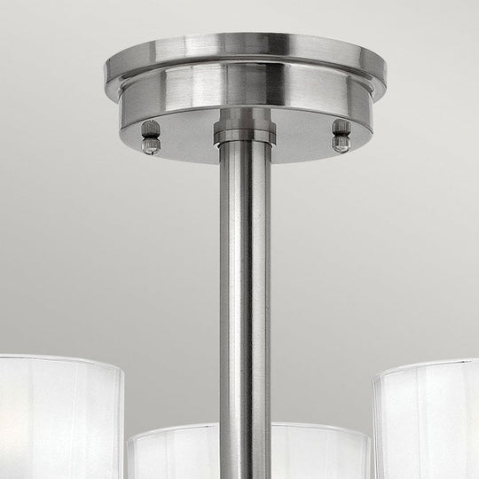 Merdian 3Lt Semi-Flush Brushed Nickel
