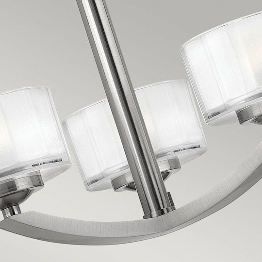 Merdian 3Lt Semi-Flush Brushed Nickel