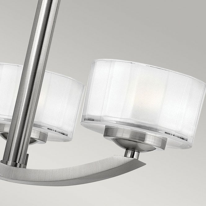 Merdian 3Lt Semi-Flush Brushed Nickel