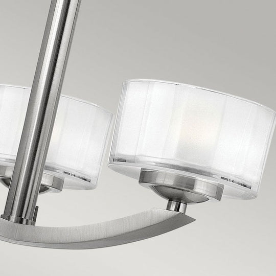 Merdian 3Lt Semi-Flush Brushed Nickel