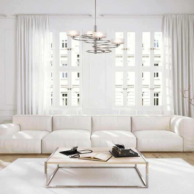 Aleeka 5Lt Chandelier Classic Pewter