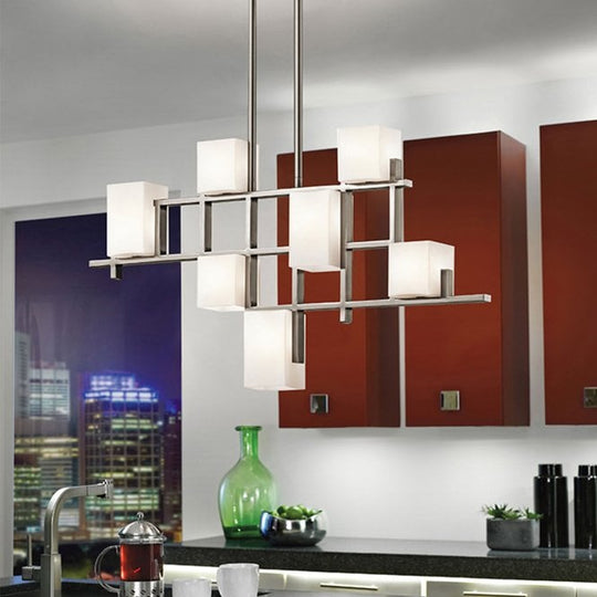 City Lights 7Lt Linear Chandelier Classic Pewter