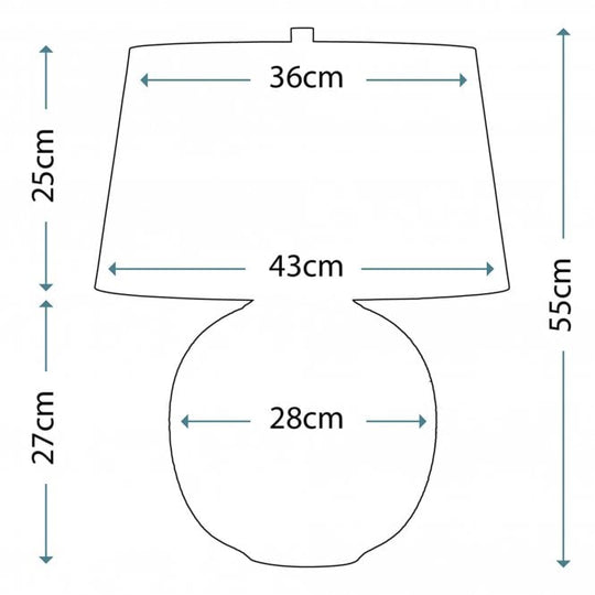 Caesar Silver Table Lamp