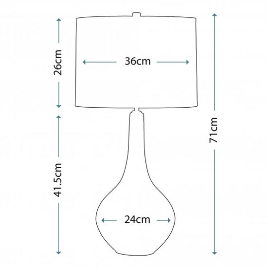 Job Metallic Table Lamp