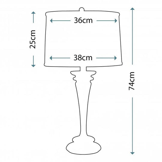Brooklyn Table Lamp Polished Chrome / Nickel