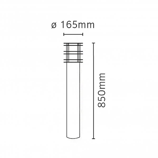Stockholm Large Bollard E27 Black