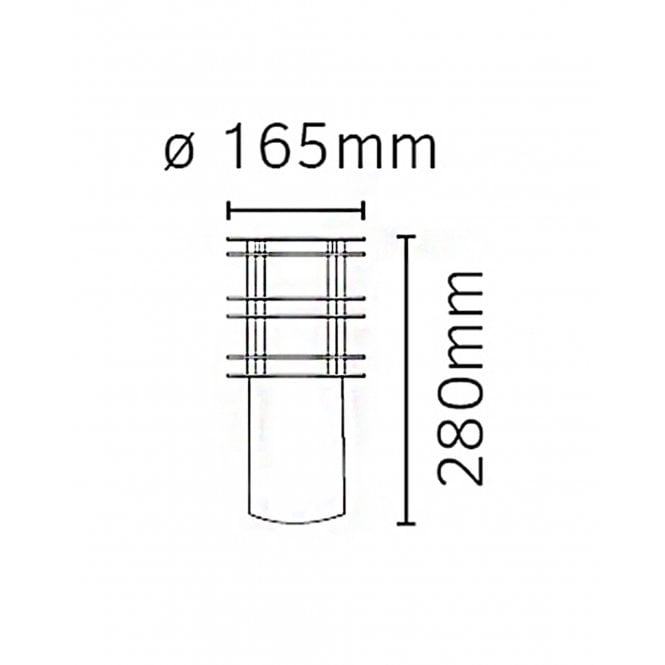 Stockholm Small Bollard E27 Black