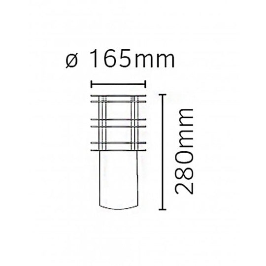 Stockholm Small Bollard E27 Black