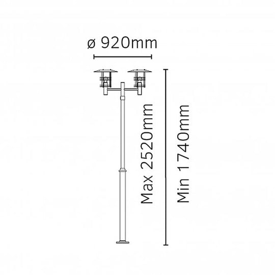 Stockholm Twin Post Galvanised