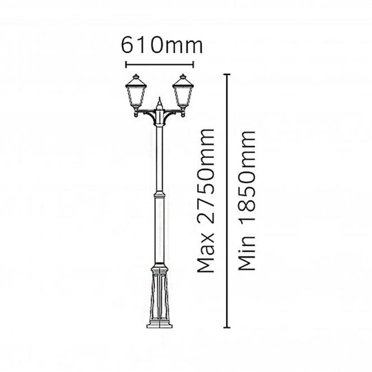 Turin Twin Post Black