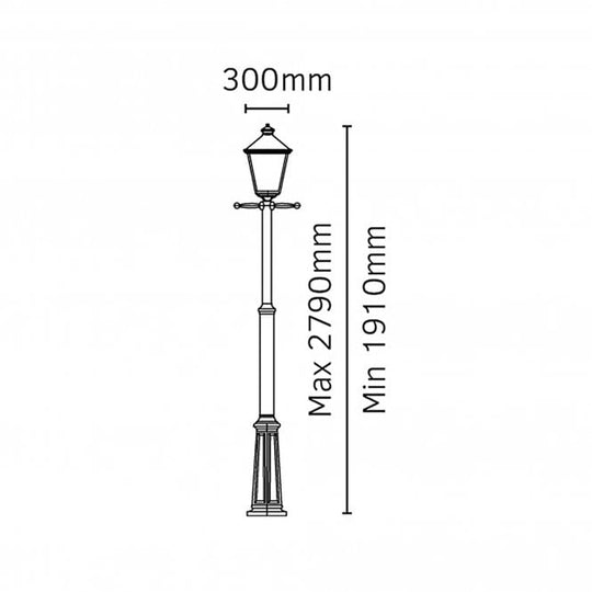 Turin Grande Signal Post Black