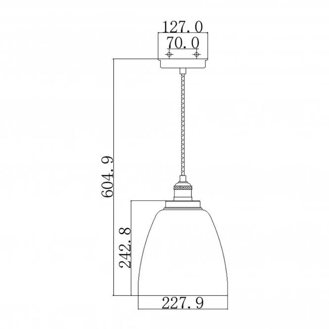 Baskin 1 Light Pendant In Painted Aged Brass / Dark Weathered Zinc Finish