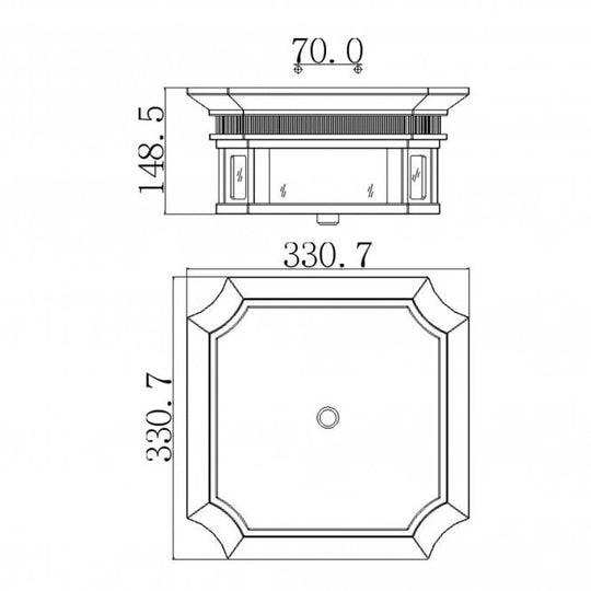Federal 2 Light Small Outdoor Lantern In Gilded Bronze Finish