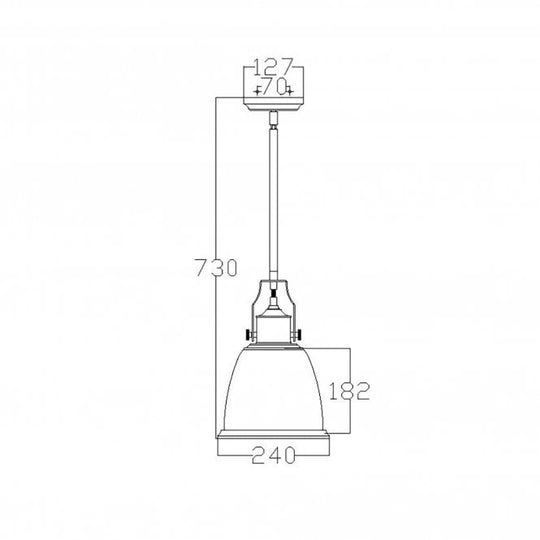 Hobson 1 Light Medium Pendant In Aged Brass Finish