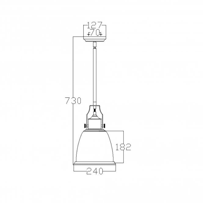 Hobson 1 Light Medium Pendant In Satin Nickel Finish