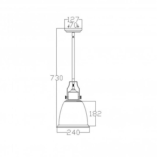 Hobson 1 Light Medium Pendant In Satin Nickel Finish