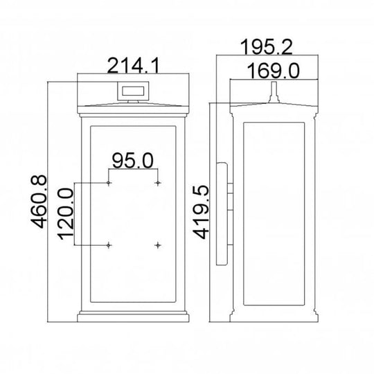 Roscoe 1 Light Large Wall Lantern In Textured Black  Finish