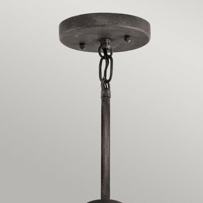Ashland Bay 5 Light Outdoor Chandelier  In Weathered Zinc Finish
