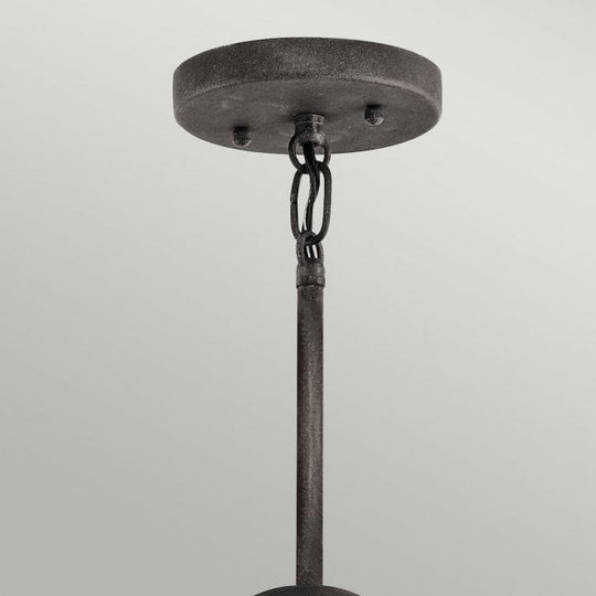 Ashland Bay 5 Light Outdoor Chandelier  In Weathered Zinc Finish