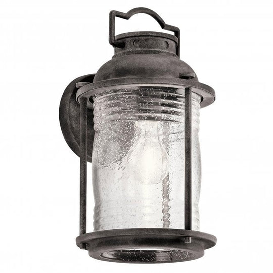 Ashland Bay 1 Light Medium Wall Lantern In Weathered Zinc Finish