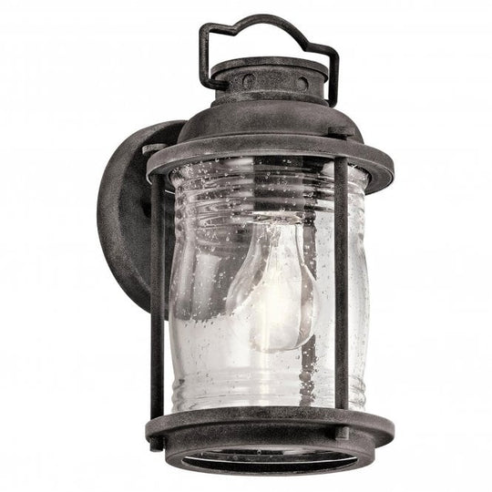Ashland Bay 1 Light Small Wall Lantern In Weathered Zinc Finish