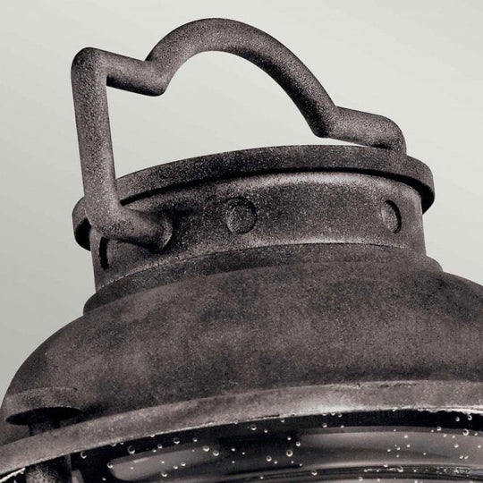 Ashland Bay 1 Light Medium Pedestal Lantern In Weathered Zinc Finish