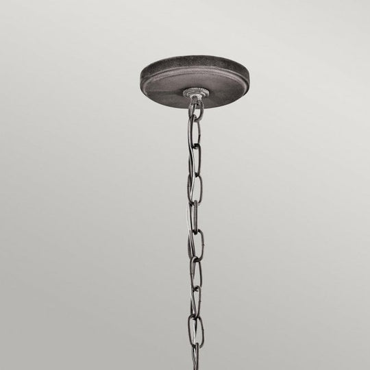 Ashland Bay 1 Light Small Chain Lantern In Weathered Zinc Finish