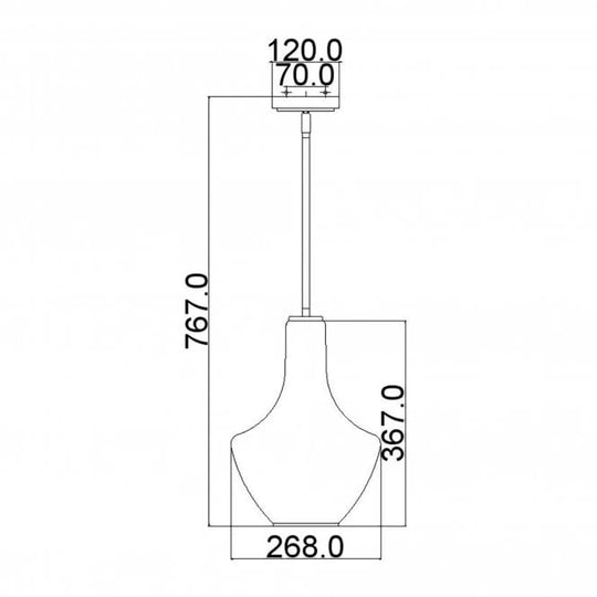 Everly 1 Light Small Pendant In Olde Bronze Finish