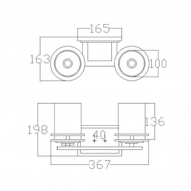 Hendrik 2 Light Bathroom Wall Light  In Polished Chrome Finish