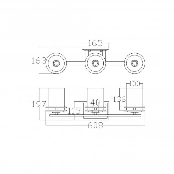 Hendrik 3 Light Bathroom Wall Light  In Polished Chrome Finish