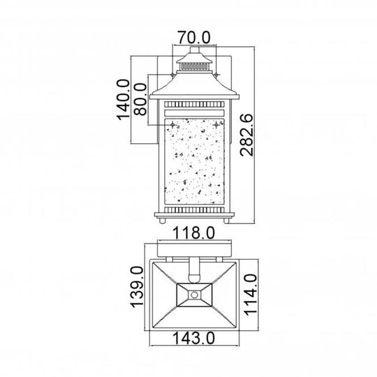 Livingston 1 Light Small Wall Lantern In Imperial Bronze Finish