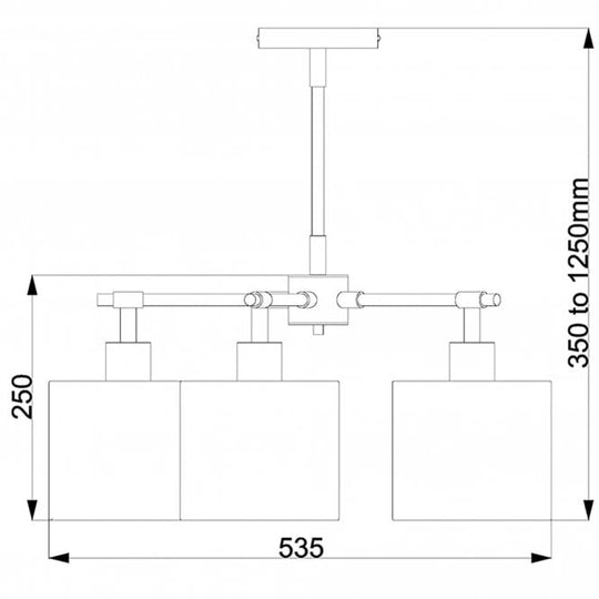 Balance 5 Light Chandelier - White and Polished Nickel