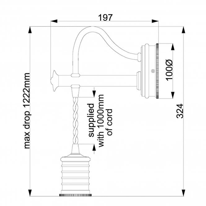 Douille 1 Light Wall Light - Aged Brass
