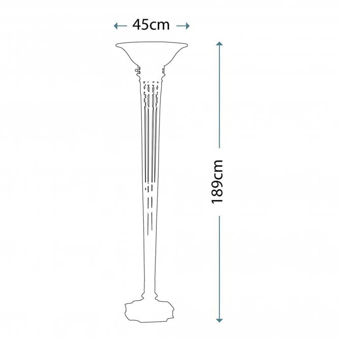 Opera 1 Light Torchiere Firenze Gold