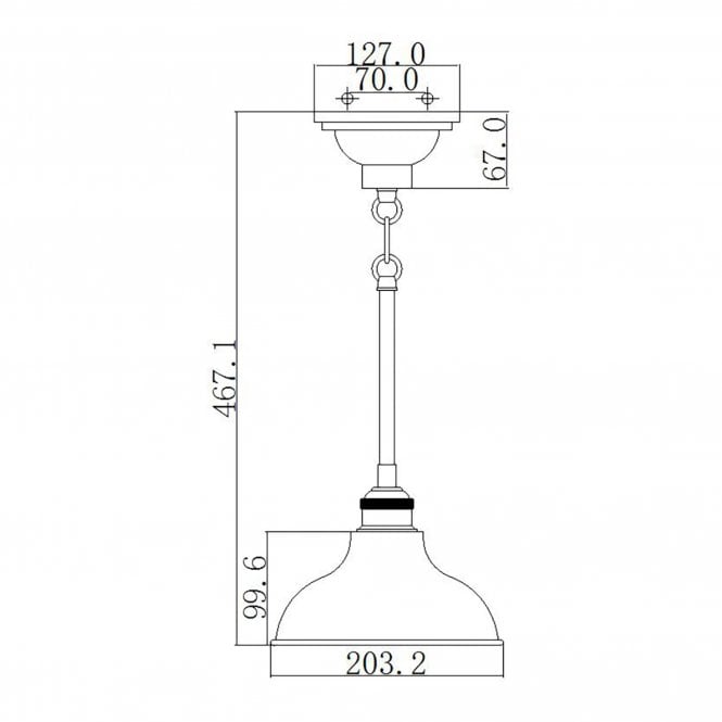 Cobson 1 Light Mini Pendant - Natural Brass
