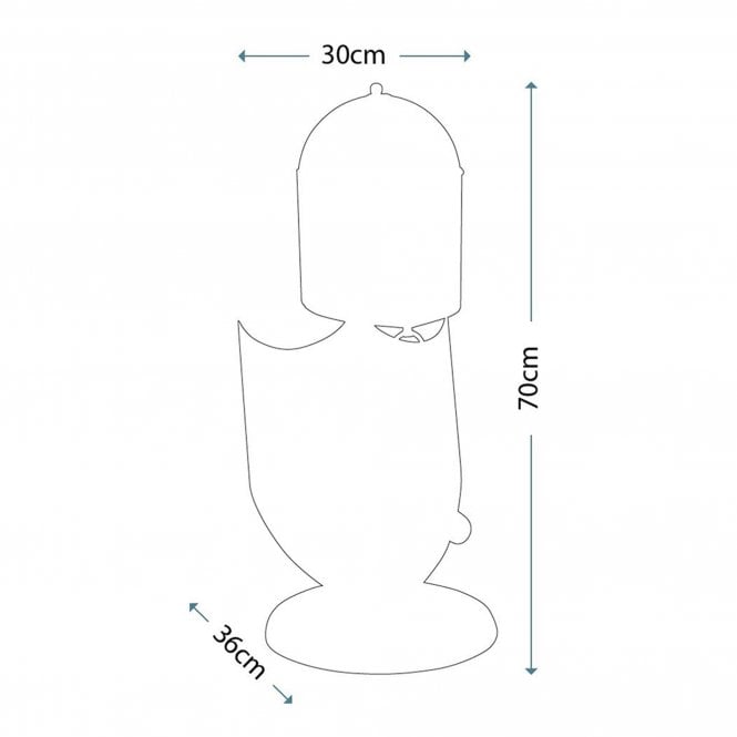 Crusader Table Lamp in a brushed bronze finish