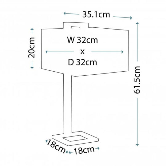 Plein 1 Light Table Lamp